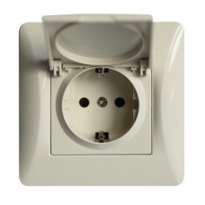 Πρίζα Σούκο με Καπάκι Μπεζ 16A Lineme H-Series 50-00114-30